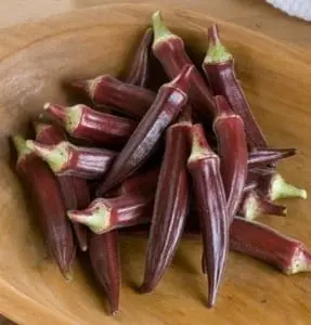 Okra Seed Red Burgundy