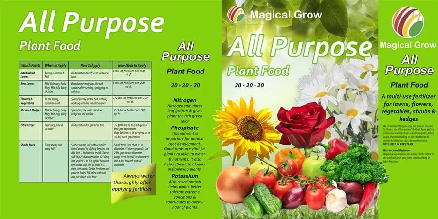 Water Soluble Mineral Fertilizer Plant Food 20.20.20 NPK