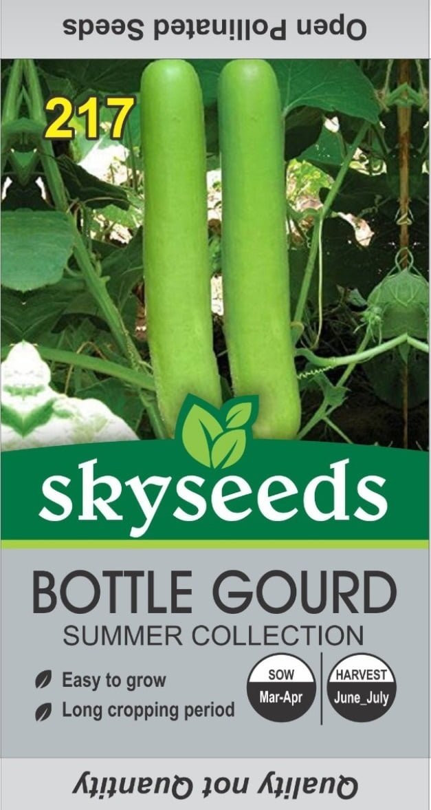 SKY SEEDS bottle Gourd (Loki) Desi Selected Seeds approximately 20 seeds